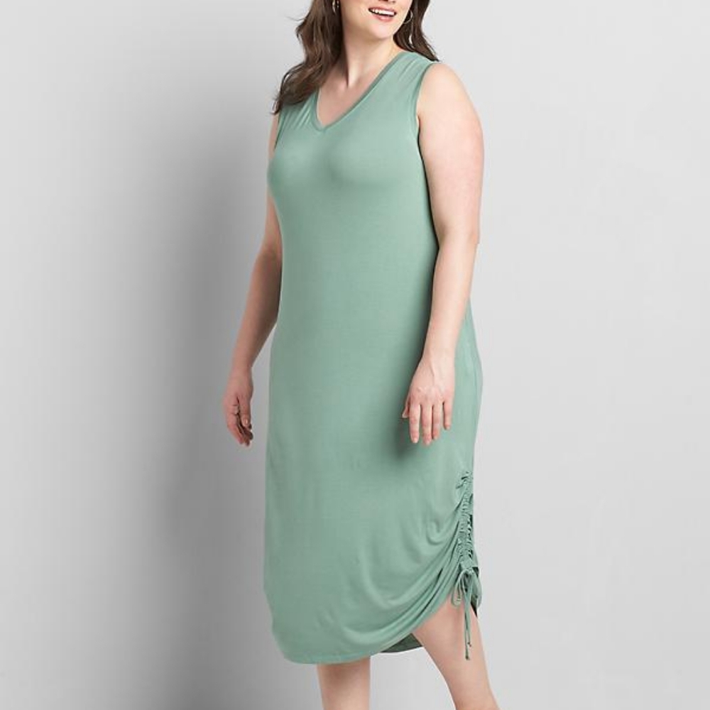 Green maxi dress